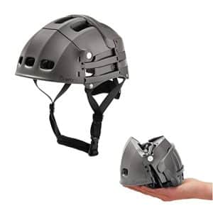 Overade Casco Pieghevole Plixi FIT - Volume diviso per 3 quando piegato (Grigio, S/M (54-58 cm))